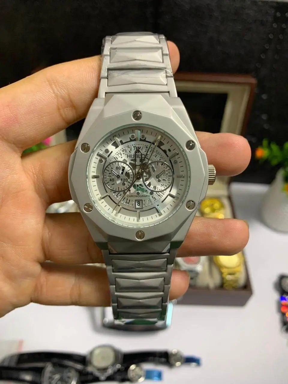 Luxury Inspired Skeleton Men's Watch – Silver White Dial