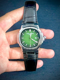 Premium Green Dial Leather Strap Men's Watch